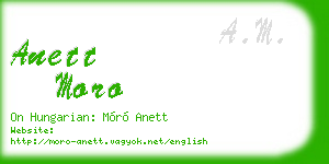 anett moro business card